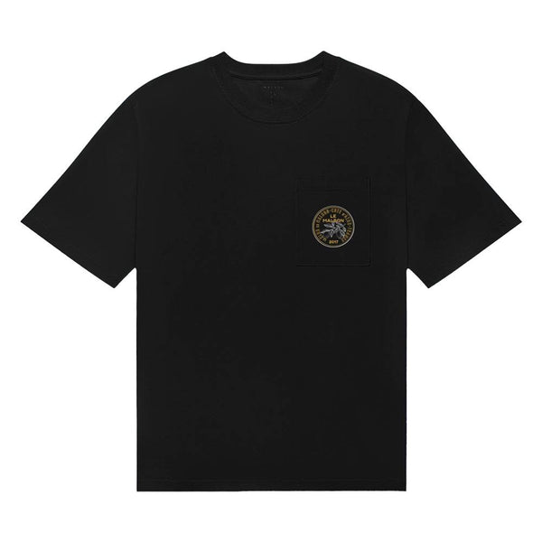 Malbon Citron Pocket Golf T-Shirt Black - SS25 Men