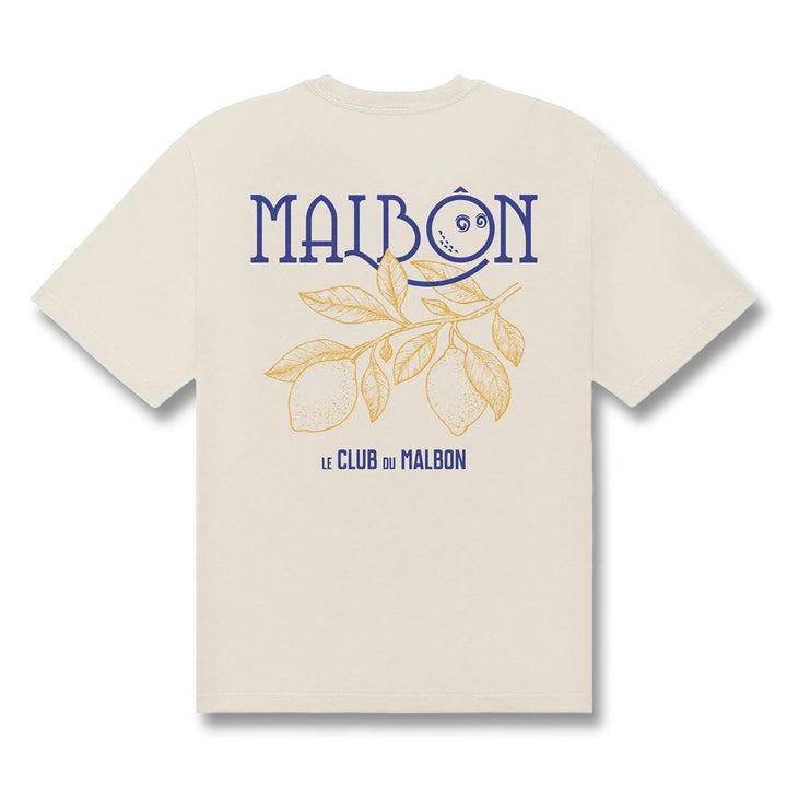 Malbon Citron Pocket Golf T-Shirt Ivory - SS25 Men