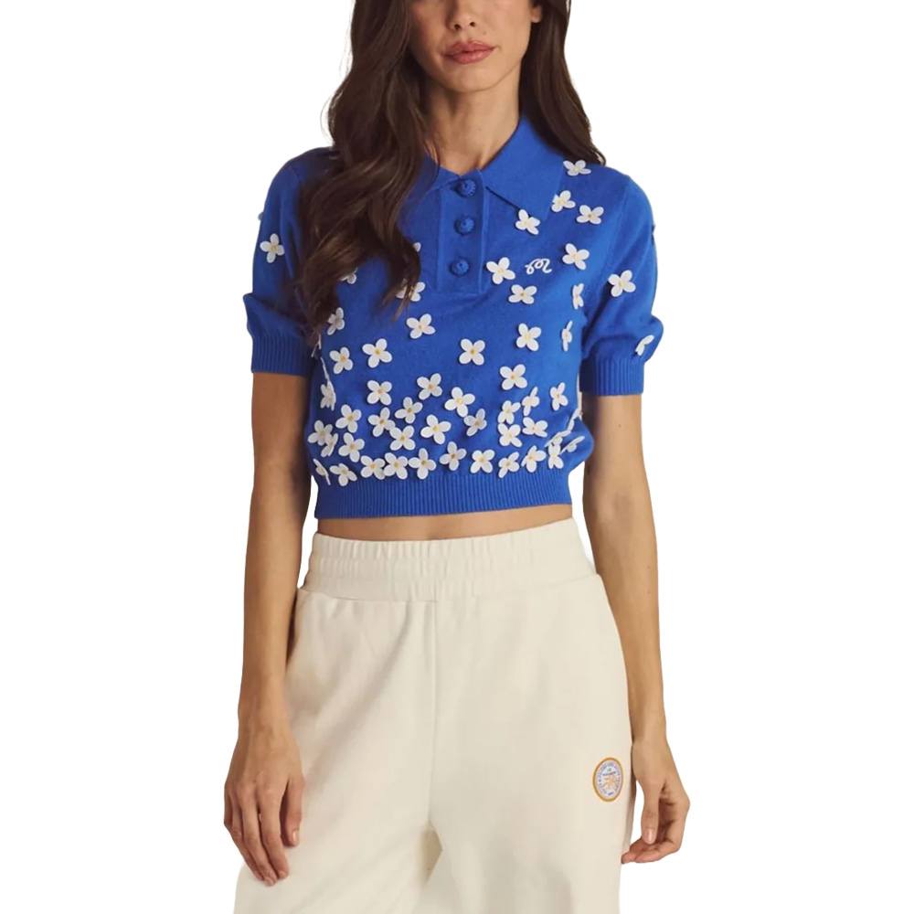 Malbon Lili Golf Polo Blue - SS25 Women