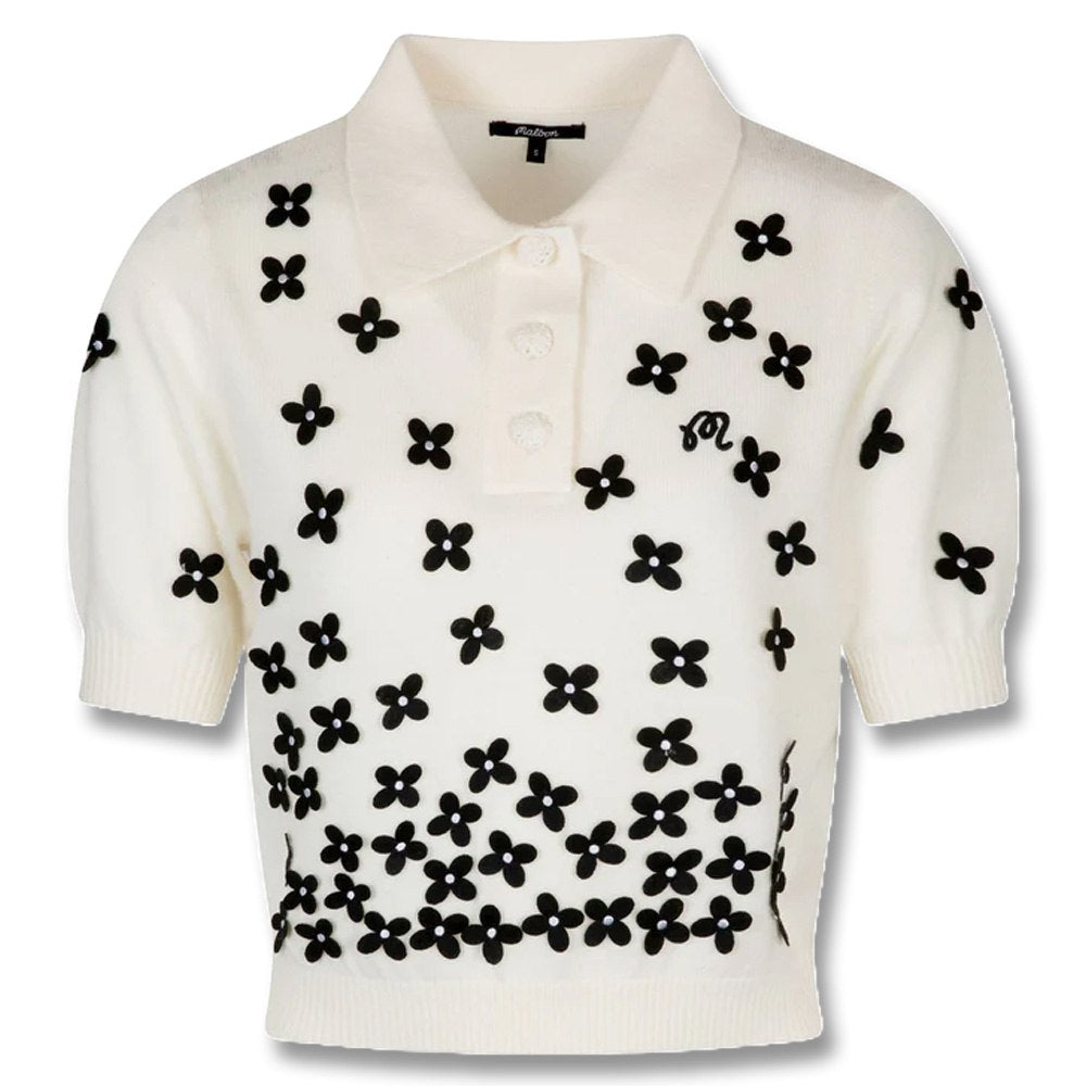 Malbon Lili Golf Polo Ivory - SS25 Women