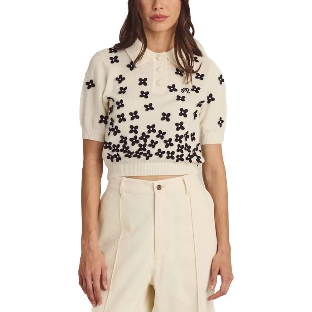 Malbon Lili Golf Polo Ivory - SS25 Women