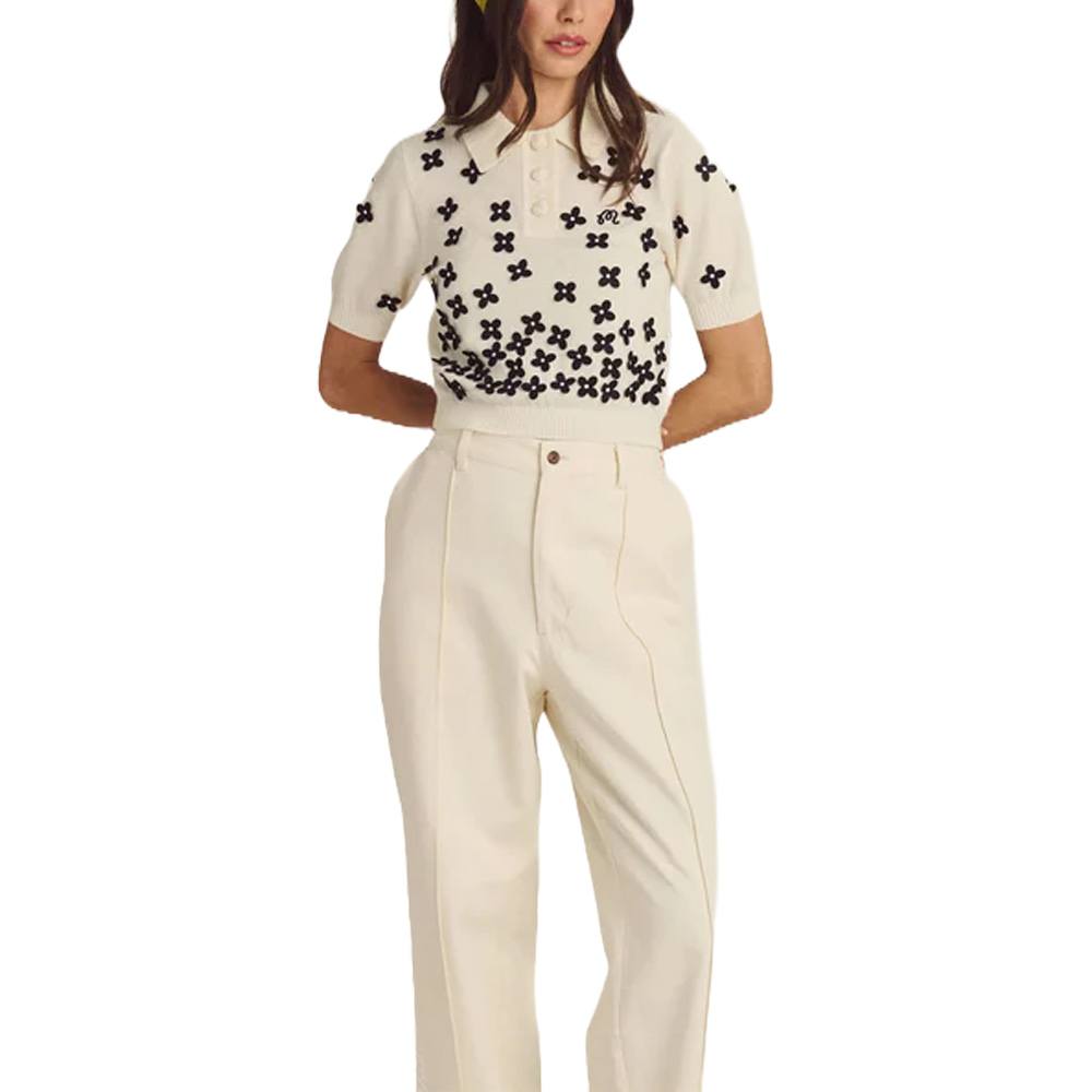Malbon Lili Golf Polo Ivory - SS25 Women