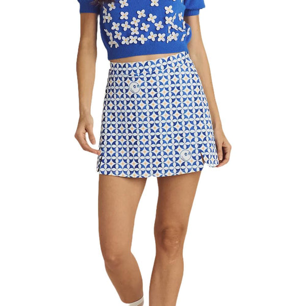 Malbon Ella High Waisted Golf Skirt Blue Multi - SS25 Women