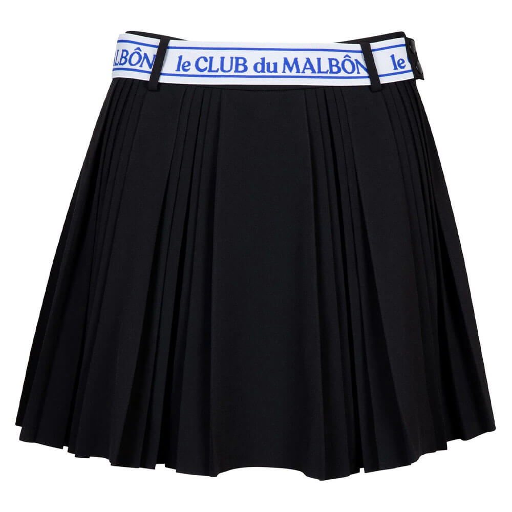 Malbon Joelle Pleated Golf Skirt Black - SS25 Women