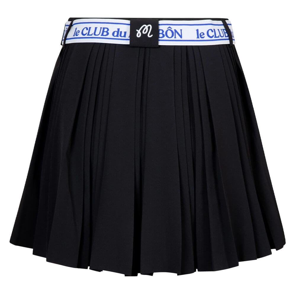 Malbon Joelle Pleated Golf Skirt Black - SS25 Women