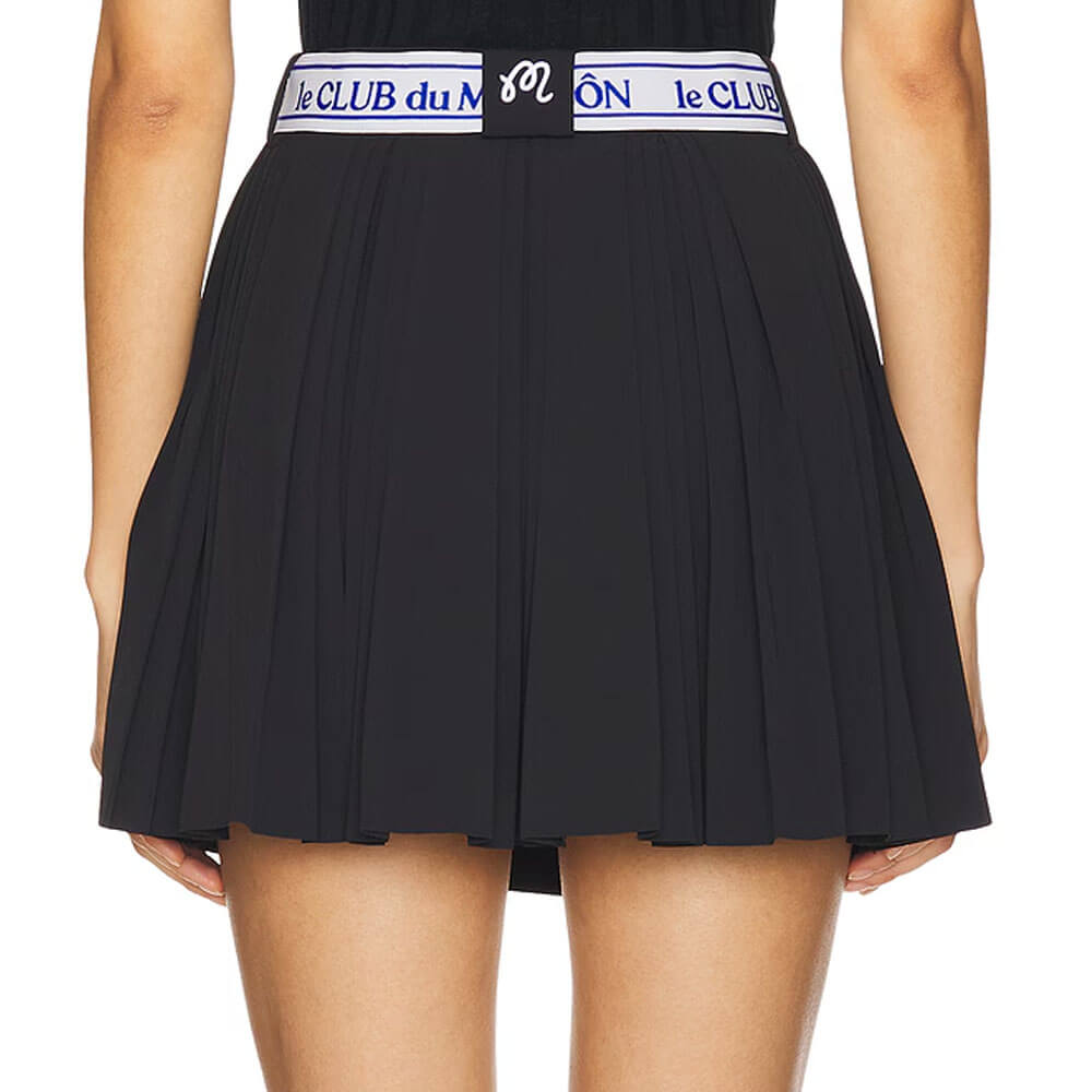 Malbon Joelle Pleated Golf Skirt Black - SS25 Women