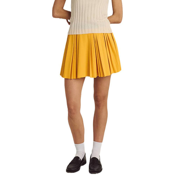 Malbon Joelle Pleated Golf Skirt Gold - SS25 Women