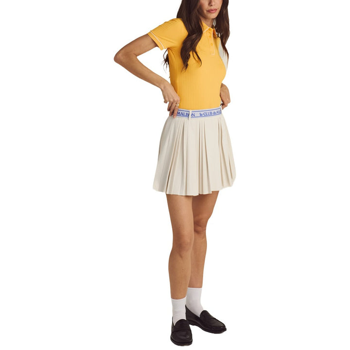 Malbon Joelle Pleated Golf Skirt Ivory - SS25 Women
