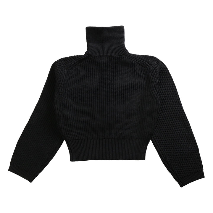 Malbon Anais Quarter Zip Knit Golf Sweater Black - SS25 Women