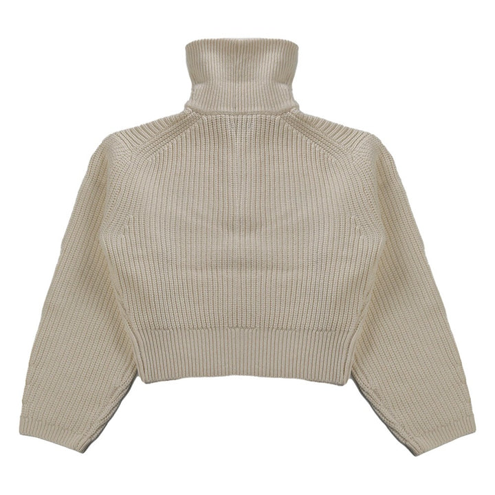 Malbon Anais Quarter Zip Knit Golf Sweater Ivory - SS25 Women