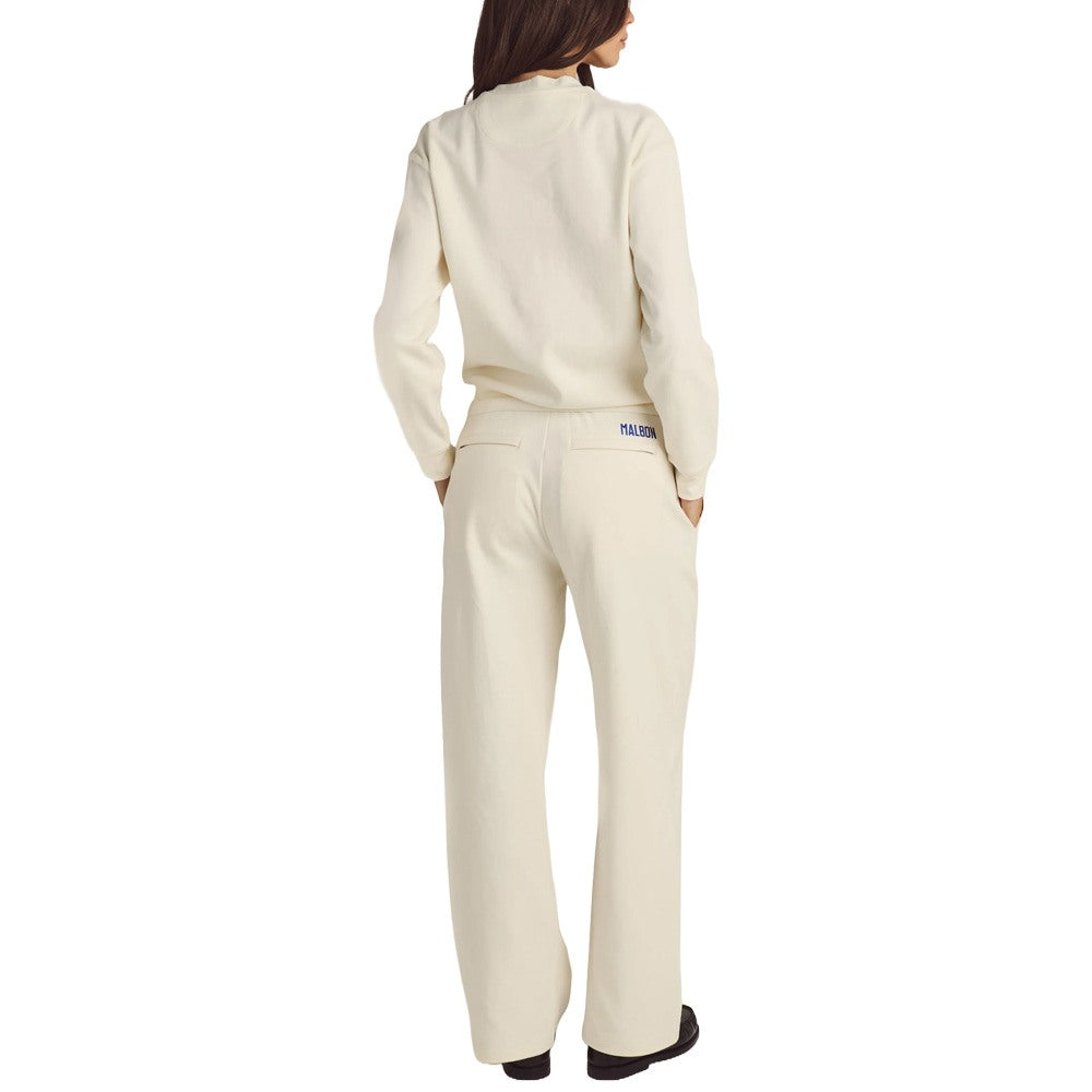 Malbon Adeline Crewneck Golf Sweatshirt Ivory - SS25 Women