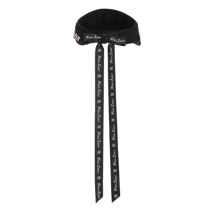 Fairliar Side Logo Wide Ribbon Golf Visor Black - SS25 Women