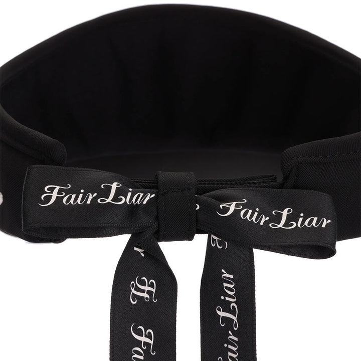 Fairliar Side Logo Wide Ribbon Golf Visor Black - SS25 Women