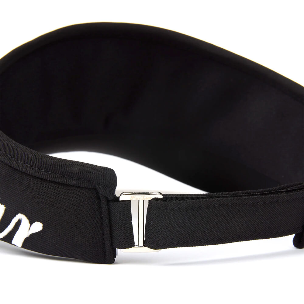 Fairliar Side Logo Wide Ribbon Golf Visor Black - SS25 Women