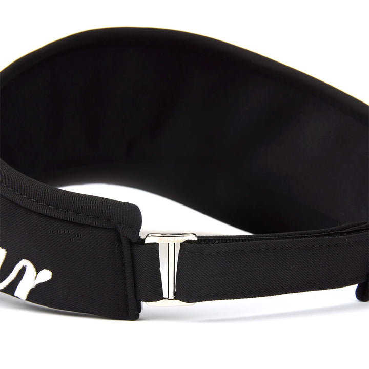 Fairliar Side Logo Wide Ribbon Golf Visor Black - SS25 Women