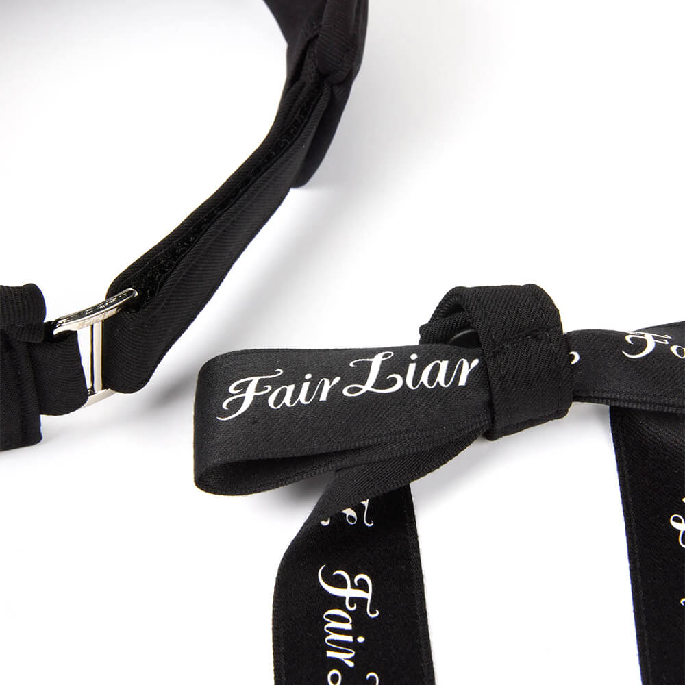 Fairliar Side Logo Wide Ribbon Golf Visor Black - SS25 Women