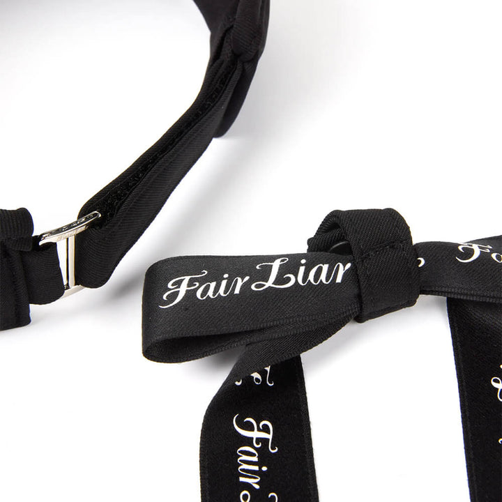 Fairliar Side Logo Wide Ribbon Golf Visor Black - SS25 Women