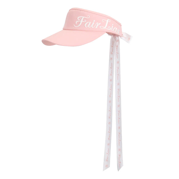 Fairliar Side Logo Wide Ribbon Golf Visor Pink - SS25 Women