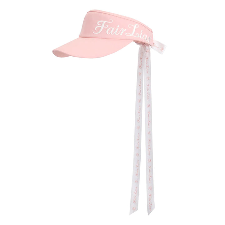 Fairliar Side Logo Wide Ribbon Golf Visor Pink - SS25 Women