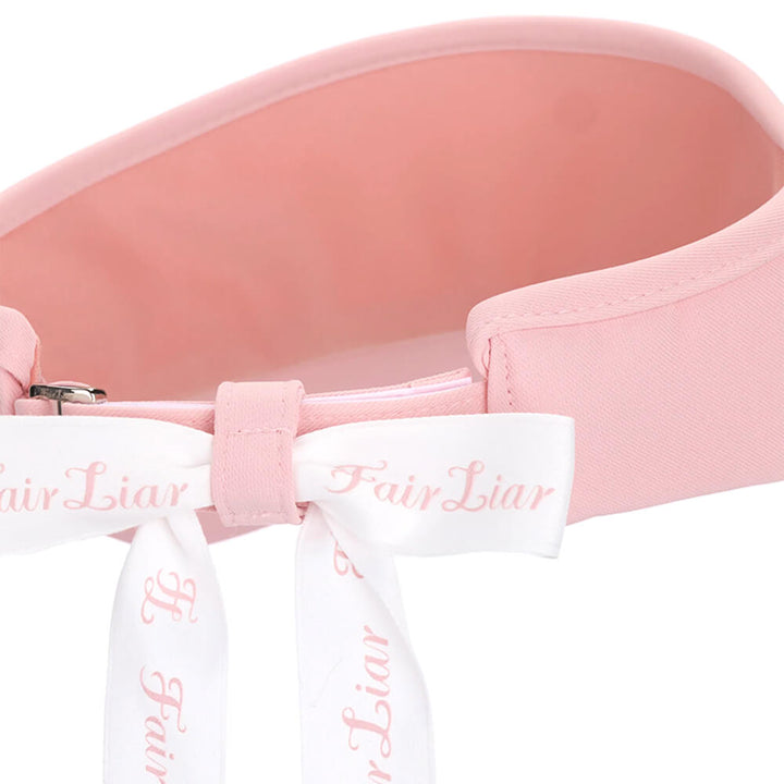 Fairliar Side Logo Wide Ribbon Golf Visor Pink - SS25 Women