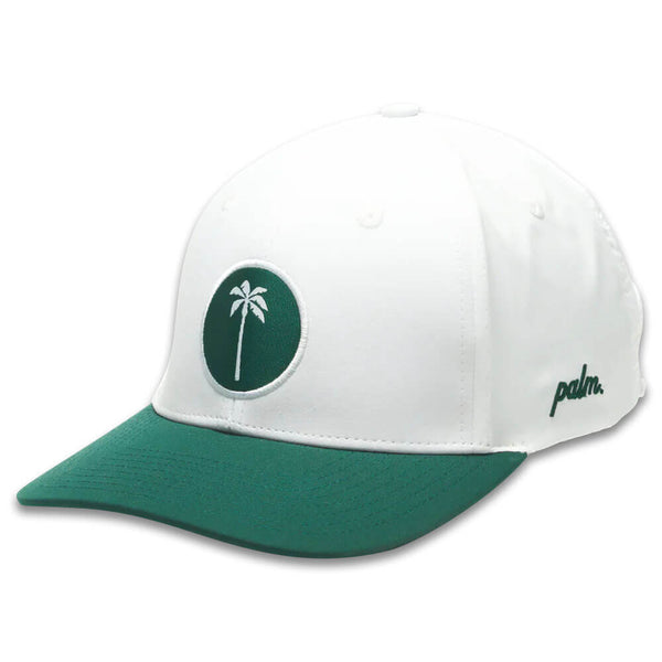 Palm Golf Local Performance Snapback Golf Cap White/Green - SS25 Men