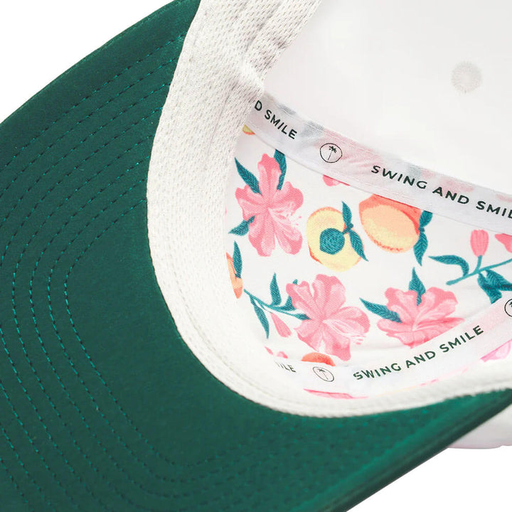 Palm Golf Local Performance Snapback Golf Cap White/Green - SS25 Men