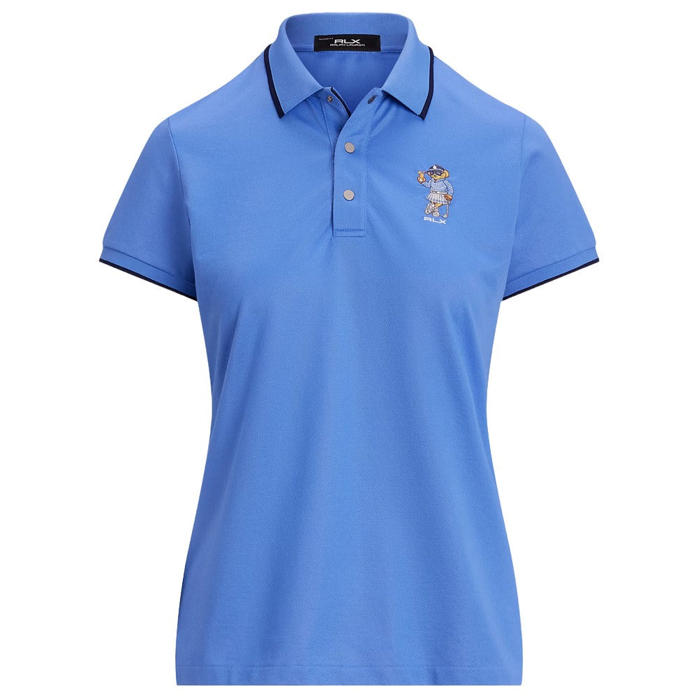 Ralph Lauren Tour Pique Novelty Bear Golf Polo (Tailored Fit) Summer Blue - SP25 Women