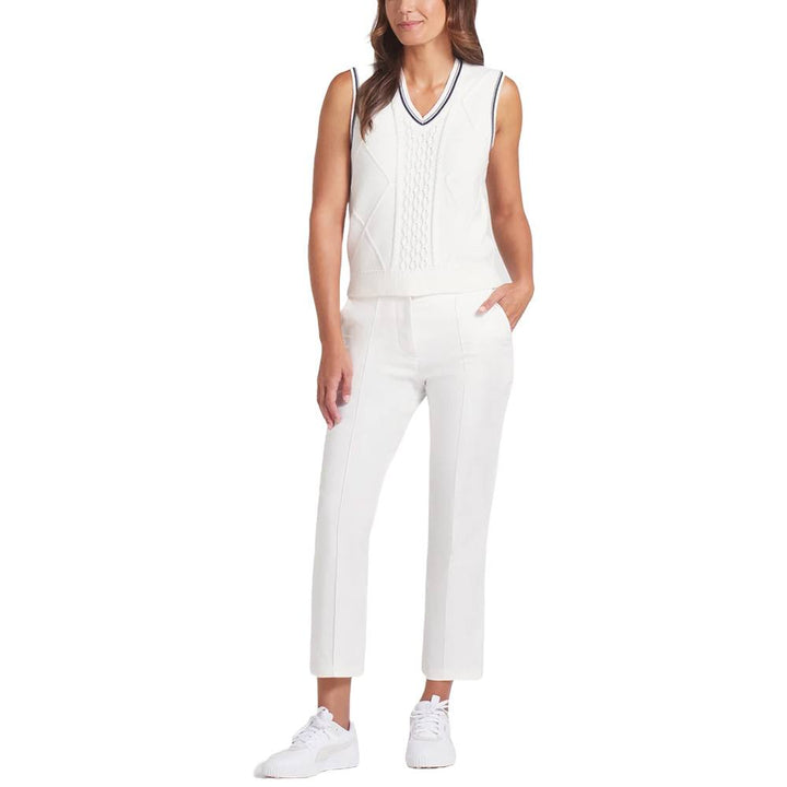 PUMA AP Sweater Golf Vest Warm White - SS25 Women
