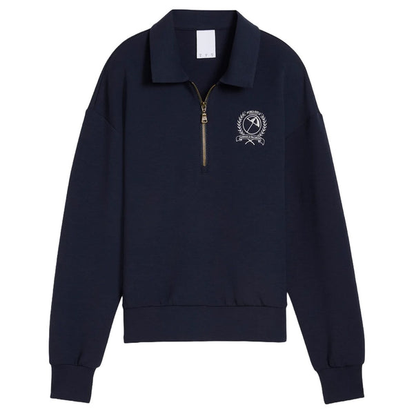 PUMA AP Collared 1/4 Zip Golf Pullover Deep Navy - SS25 Women