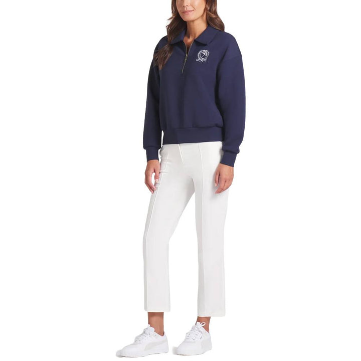 PUMA AP Collared 1/4 Zip Golf Pullover Deep Navy - SS25 Women