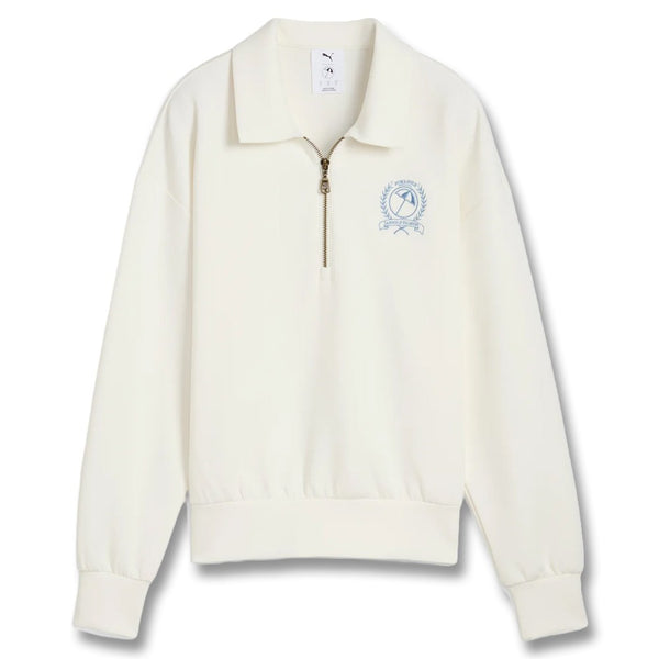 PUMA AP Collared 1/4 Zip Golf Pullover Warm White - SS25 Women