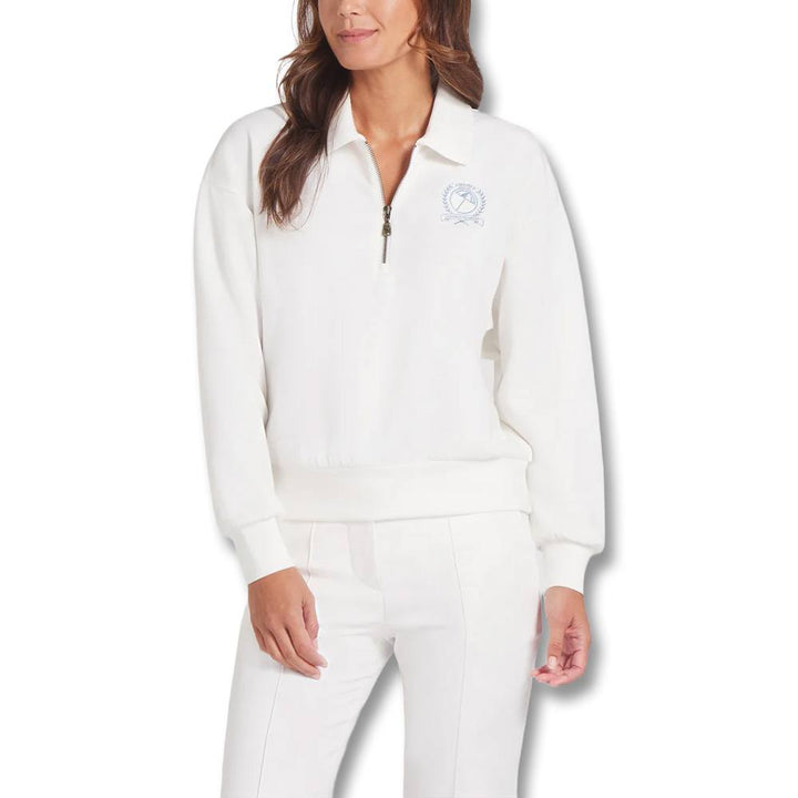 PUMA AP Collared 1/4 Zip Golf Pullover Warm White - SS25 Women
