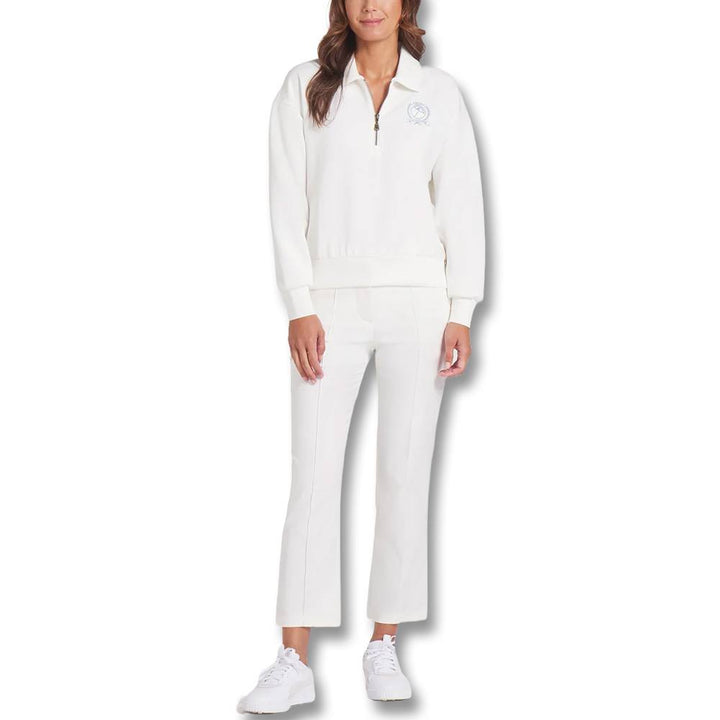 PUMA AP Collared 1/4 Zip Golf Pullover Warm White - SS25 Women