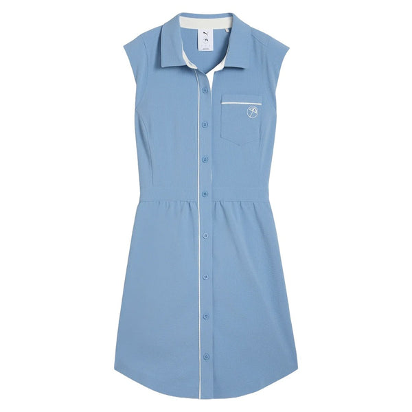 PUMA AP Seersucker Golf Dress Zen Blue - SS25 Women