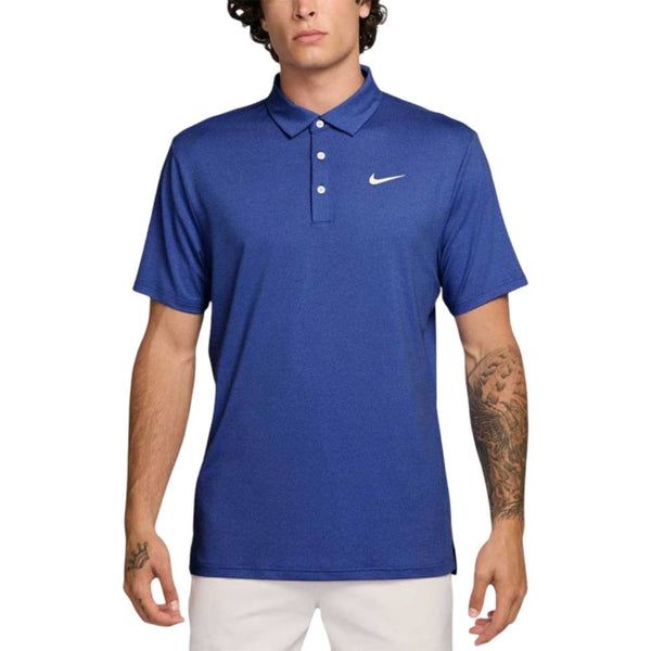 Nike Dri-FIT Tour Heathered Golf Polo Midnight Navy/White - FW25 Men