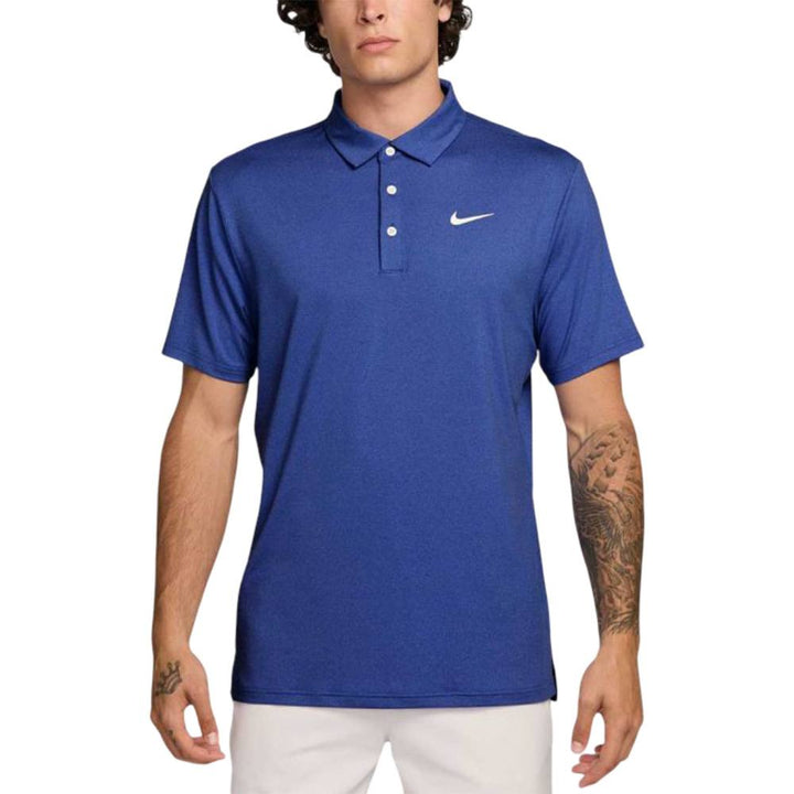 Nike Dri-FIT Tour Heathered Golf Polo Midnight Navy/White - FW25 Men