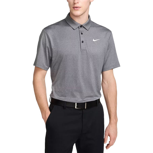 Nike Dri-FIT Tour Heathered Golf Polo Black/White - FW25 Men