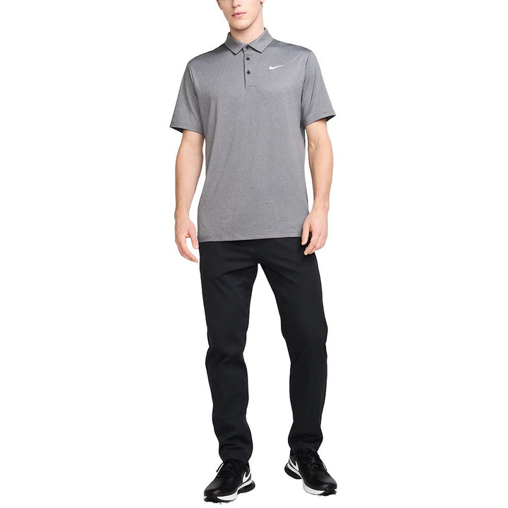 Nike Dri-FIT Tour Heathered Golf Polo Black/White - FW25 Men
