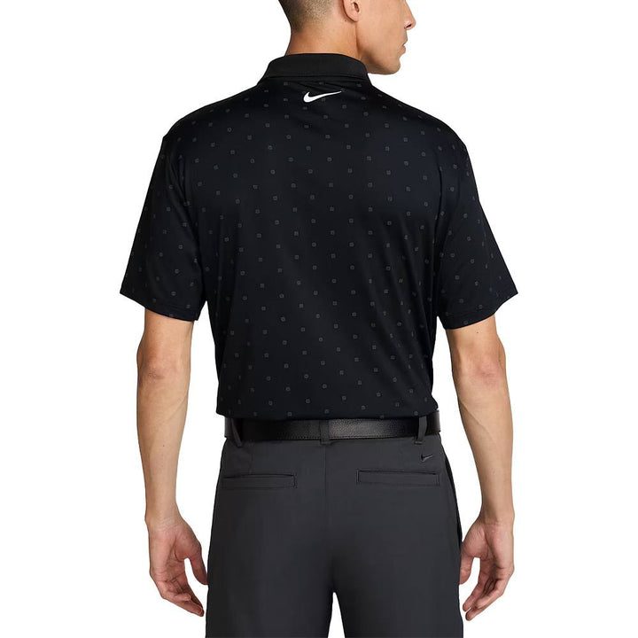 Nike Dri-FIT Tour Print Golf Polo Black/White - SU25 Men