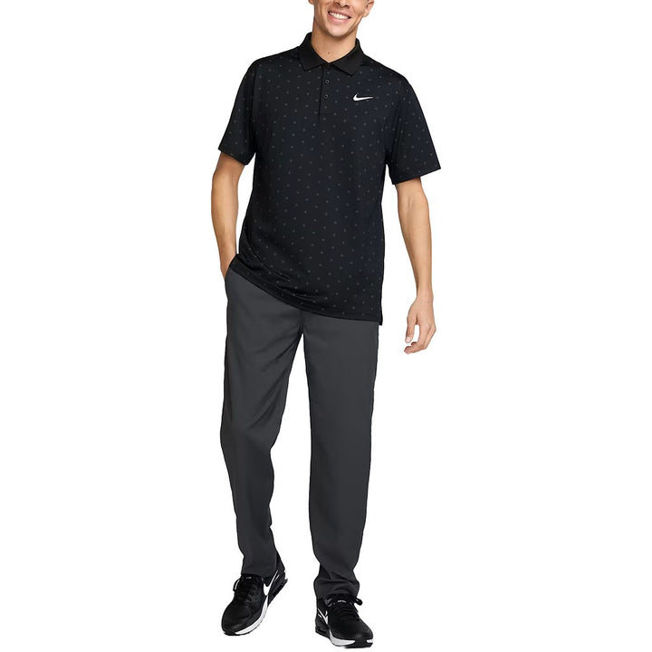 Nike Dri-FIT Tour Print Golf Polo Black/White - SU25 Men