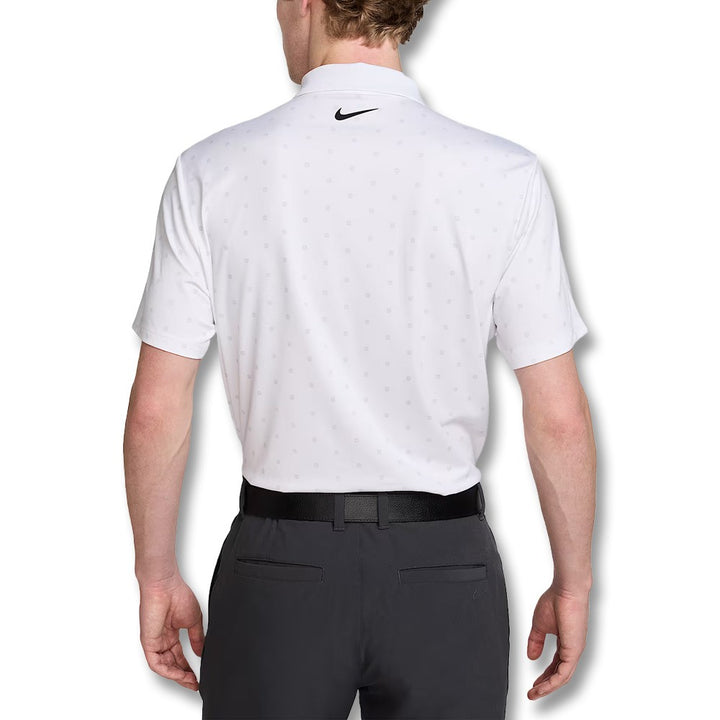 Nike Dri-FIT Tour Print Golf Polo White/Black - SU25 Men