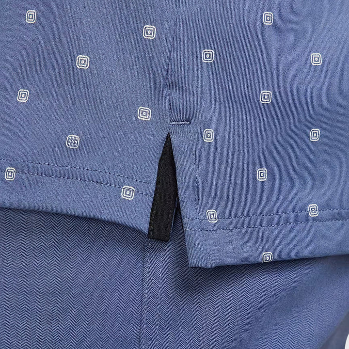 Nike Dri-FIT Tour Print Golf Polo Diffused Blue/White - SU25 Men