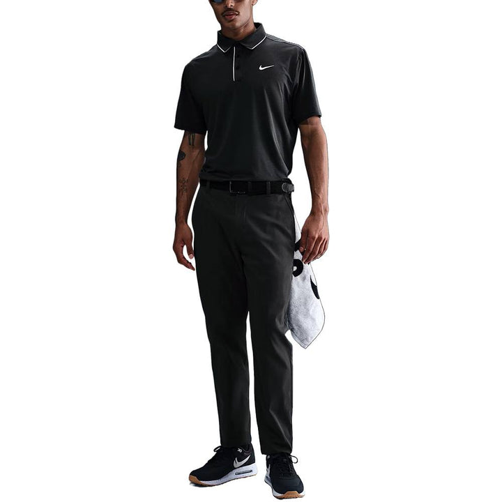 Nike Dri-FIT Tour Piping Golf Polo Black/White - FA25 Men