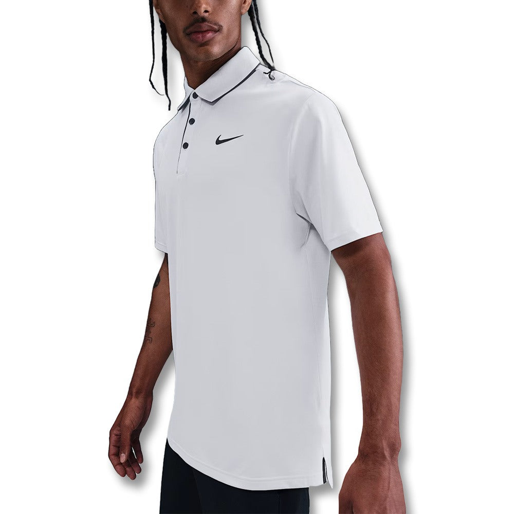 Nike Dri-FIT Tour Piping Golf Polo White/Black - FA25 Men