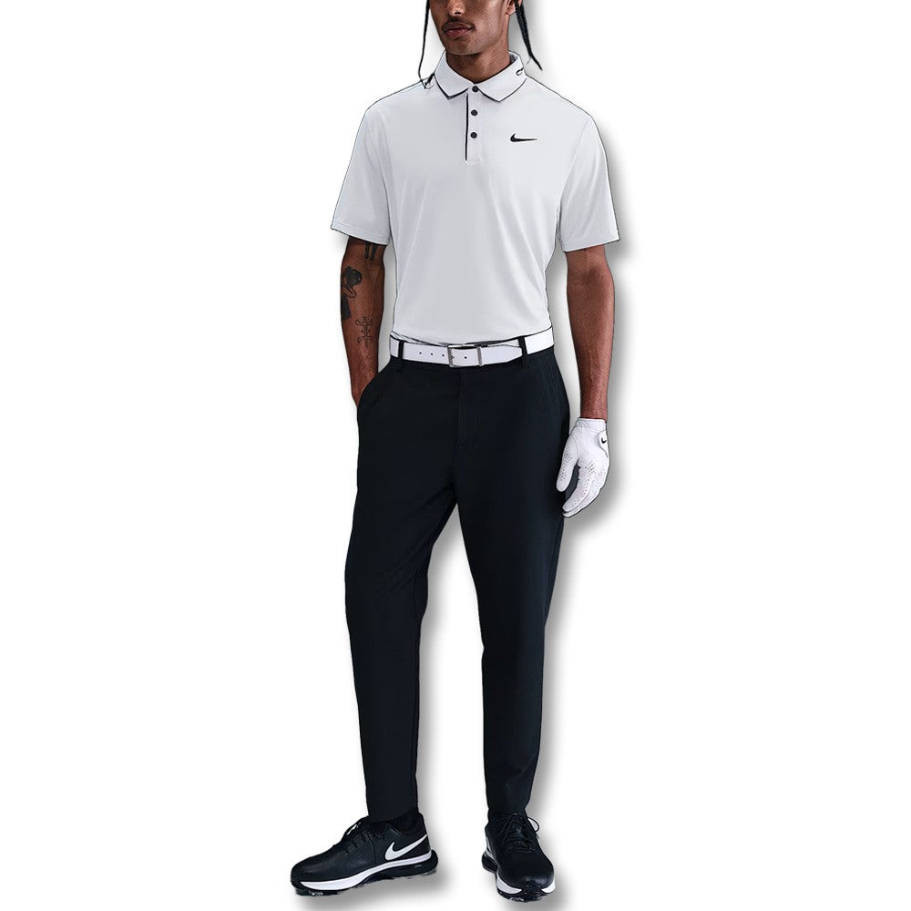 Nike Dri-FIT Tour Piping Golf Polo White/Black - FA25 Men
