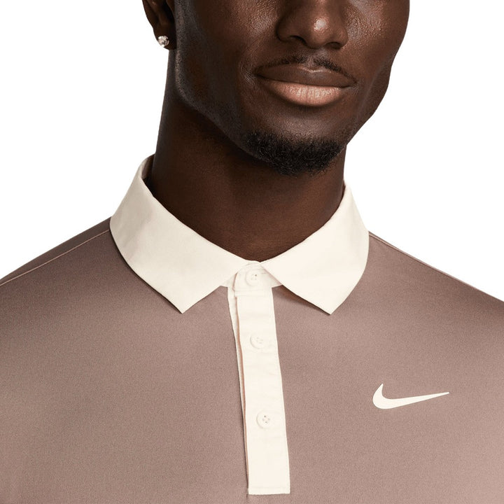 Nike Dri-FIT Tour Contrast Golf Polo Mink Brown/Pale Ivory/Pale Ivory - SP25 Men