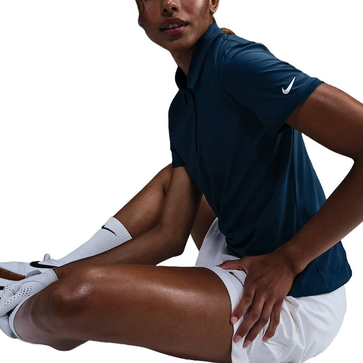 Nike Dri-FIT Victory Short-Sleeve Golf Polo Armory Navy/White - FA25 Women