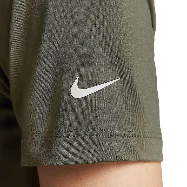 Nike Dri-FIT Tour Short-Sleeve Golf Polo Tarp Green/Black/Pale Ivory - SP25 Women