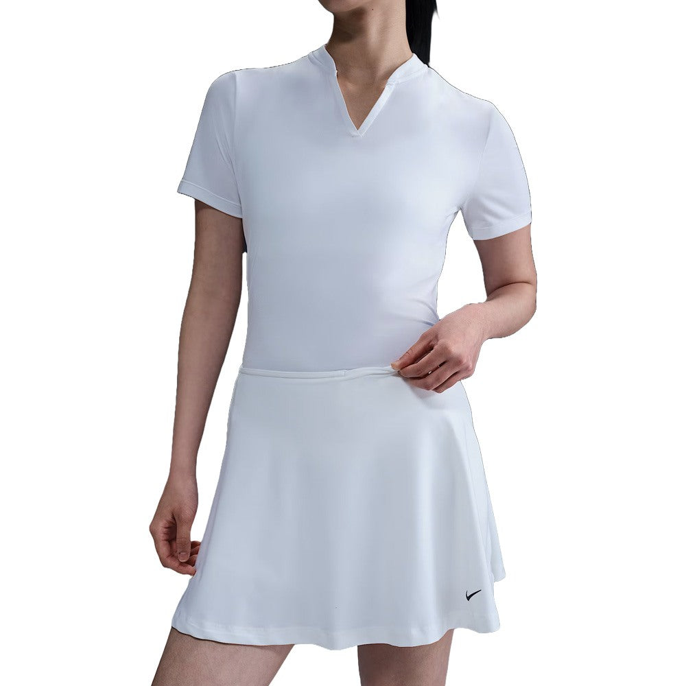 Nike Dri-FIT Tour Flouncy Golf Skirt White/Black - FW25 Women