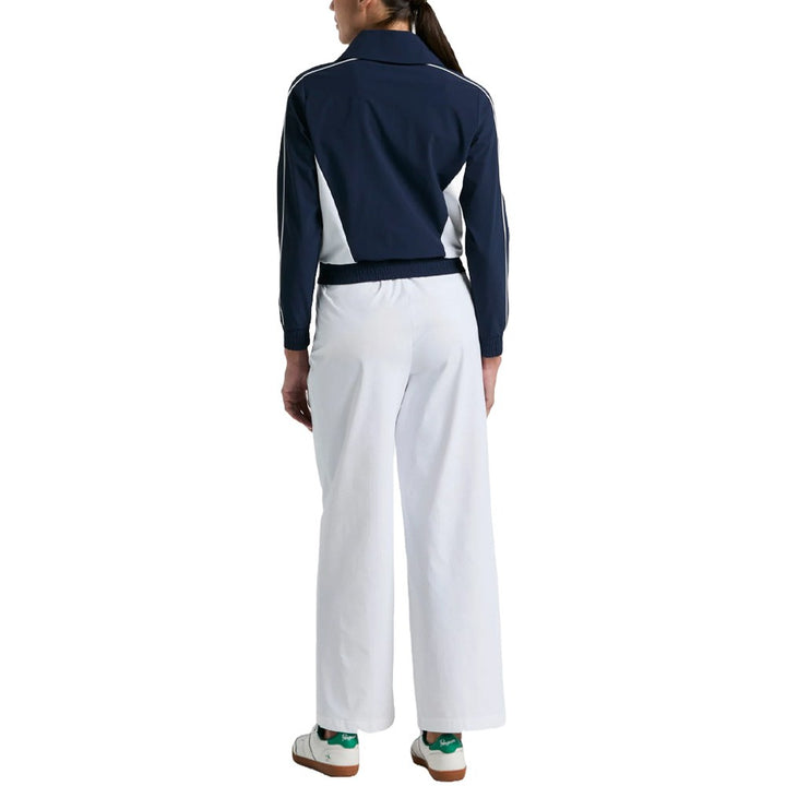 Original Penguin Cropped 1/4 Zip Colorblock Pullover Golf Sweater Bright White - SS25 Women